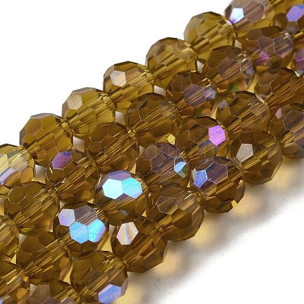 Chapelets de perles en verre transparent électrolytique EGLA-A035-T8mm-L04-1
