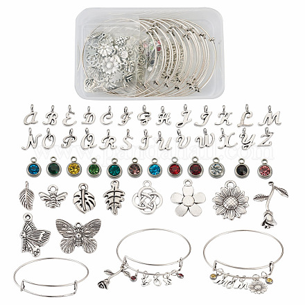 Kit de fabrication de bracelets à breloques biyun diy avec pierre de naissance DIY-BY0001-34-1