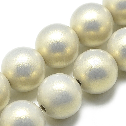 Perles acryliques opaques peintes à la bombe X-ACRP-Q024-10mm-G04-1
