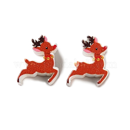 Рождественские тематические деревянные бусины схима WOOD-F018-05-1