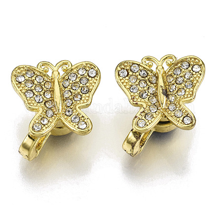 Brass Micro Pave Clear Cubic Zirconia Magnetic Clasps KK-N232-141G-NF-1