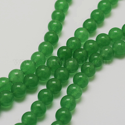 Chapelets de perles de jade blanche naturelle G-G735-42-6mm-1-1