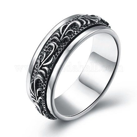 Nueva moda tailandesa anillos de plata 925 esterlina RJEW-BB33692-11-1