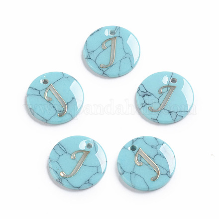 Synthetic Turquoise Charms G-L561-001J-1