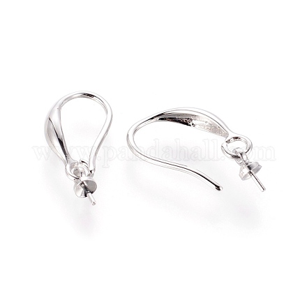 Brass Earring Hooks KK-E779-01P-1