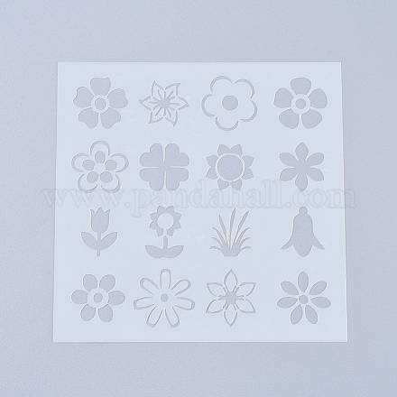 Plantillas de plantillas de pintura de dibujo reutilizables de plástico DIY-L026-106C-1