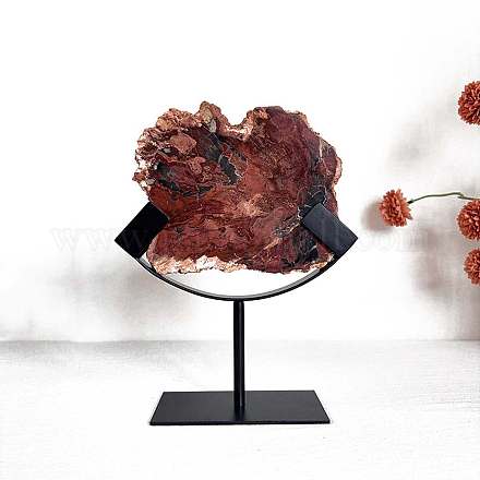 Натуральный окаменевший срез древесины&nbsp;AJEW-H157-10-1