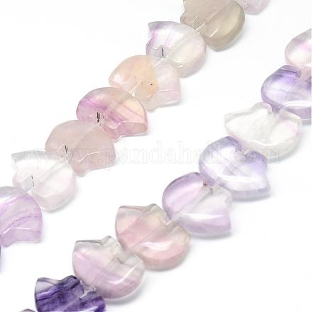 Natural Purple Fluorite Beads Strands G-T012-08-1