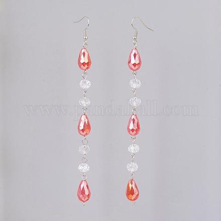 Electroplate Glass Beads Dangle Earrings EJEW-JE02411-05-1
