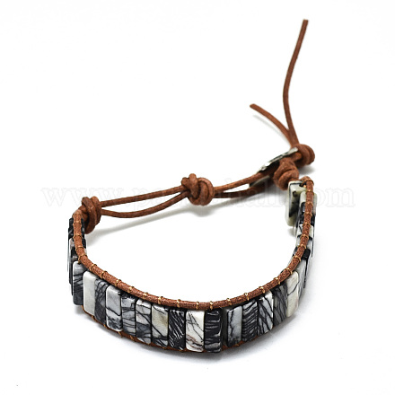 Cowhide Leather Cord Bracelets BJEW-R309-01A-01-1
