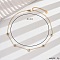 Stainless Steel Evil Eye Flower Collarbone Necklaces for Women Daily Casual Party Vacation, Golden, 15.75 inch(40cm)