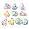 Ocean Theme Opaque Resin Animal Decoden Cabochons, Cartoon Rabbit Mixed Shapes, Mixed Color, 22~32x22~26x8mm