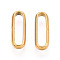 304 Stainless Steel Quick Link Connectors, Oval Ring, Ion Plating(IP), Real 18K Gold Plated, 12.2x4.1x2mm