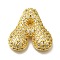 Brass with Cubic Zirconia Pendant, Letter A, Letter A, 22.5x22.5x6.5mm, Hole: 4mm