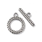Non-Tarnish 304 Stainless Steel Ring Toggle Clasps, Stainless Steel Color, 19x16x2mm, Hole: 2mm, Bar: 6.5x21x2mm, Hole: 2mm