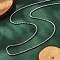 Non-Tarnish 304 Stainless Steel Rolo Chain Necklaces, with Lobster Claw Clasps, Stainless Steel Color, 23.6 inch(60cm)