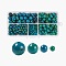 340Pcs 4 Sizes Synthetic Chrysocolla Beads, Round, 4mm/6mm/8mm/10mm, Hole: 0.6~1mm