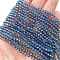 Transparent Electroplate Glass Beads Strands, Full Rainbow Plated, Faceted, Bicone, Steel Blue, 2.9~3.3x2.8mm, Hole: 0.7mm, about 135~140pcs/strand, 38~40cm.