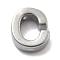 304 Stainless Steel Charms, Letter Charm, Letter C, 9.5x8x3mm, Hole: 1.6mm