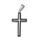 304 Stainless Steel Enamel Pendants, Cross Charm, Stainless Steel Color, 37.5x21x3mm, Hole: 9x5.5mm