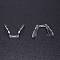Plastic Eyeglass Nose Pads, U-shape, for Glasses Accessories, Clear, 19x28x8mm, Hole: 1mm