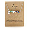 667 Stainless Steel with Natural Amazonite & Natural Howlite & Natural Sodalite Chip Pendant Necklaces, Stainless Steel Color, Flat Round with 12 Constellations Pattern, Virgo, 19.29~20.08 inch(49~51cm)
