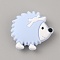 Hedgehog Food Grade Eco-Friendly Silicone Beads, Lavender, 31x33x10mm, Hole: 2mm