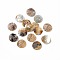 Mother of Pearl Buttons, Akoya Shell Button, Flat Round, Mixed Color, 15x1mm, Hole: 1.5mm