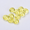 Transparent Acrylic Beads, Faceted, Rondelle, Yellow, 8x5mm, Hole: 1.4mm, about 2700pcs/500g