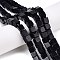 Synthetic Blue Goldstone Beads Strands, Cube, 8~9x8~9x8~9mm, Hole: 1.2mm, about 47~49pcs/strand, 15.35~15.79''(39~40.1cm)