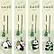 Iron Bookmarks Set, with Enamel Panda Pendant, Black, 185mm