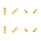 5Pcs 304 Stainless Steel Screw Clasps, Column, Golden, 11.5x5mm, Hole: 0.7~1mm
