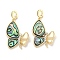 Brass Micro Pave Clear Cubic Zirconia Pendants, with Paua Shell, Butterfly Charms, Real 18K Gold Plated, 27.5x19x4mm, Hole: 4x3mm