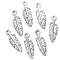 Alloy Pendants, Feather, Antique Silver, 15x5mm