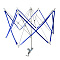 Umbrella Shaped Iron Swift Yarn Winder Wool Holder, Blue, 460x560mm