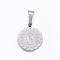 Non-Tarnish 304 Stainless Steel Pendants with 201 Stainless Steel Clasp, Flat Round with San Benito, Stainless Steel Color, 17x15x1mm, Hole: 8x4mm