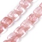 Cherry Quartz Glass Beads Strands, Square, 8.5x8.5x5mm, Hole: 1.6mm, about 50pcs/strand, 16.34''(41.5cm)