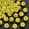 Transparent Crackle Acrylic Beads, Round, Yellow, 10x9mm, Hole: 2mm, about 251pcs/134g.