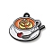 Alloy Enamel Pendants, Coffee Cup, Colorful, 21.5x24x1.2mm, Hole: 1.8mm