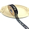 50 Yards Gold Stamping Polyester Ribbons, Garment Accessories, Moon, 1 inch(25mm)