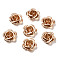 Aluminum Beads, Oxidation, Rose Flower, PeachPuff, 13~15.5x13~15.5x7.5~9mm, Hole: 1.5~1.6mm, about 950pcs/bag