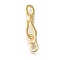 Brass Fold Over Clasps, Real 18K Gold Plated, 27mm
