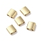 Brass Bead, Lead Free & Cadmium Free, Rectangle, Real 24K Gold Plated, 5x5x2mm, Hole: 1mm