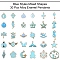 30Pcs 30 Styles Alloy Enamel Pendants, Mixed Shapes, Light Gold, Sky Blue, 12~24.5x10~22x1.5~4.5mm, Hole: 1.6~2mm, 1pc/style