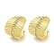 Brass Micro Pave Cubic Zirconia Cuff Earrings, for Women, Leaf, Real 18K Gold Plated, 14x11mm