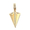 Rack Plating Brass with Cubic Zirconia Pendants, Long-Lasting Plated, Lead Free & Cadmium Free Charms, Triangle, 29.5x18x3.5mm, Hole: 7.5x2.5mm