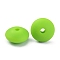 Silicone Beads, Abacus, Lawn Green, 12x6.5mm, Hole: 2mm
