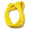 PU Leather Thread Cord, Flat, for DIY Jewelry Making, Gold, 2.5~3x1mm, about 107.17~109.36 Yards(98~100m)/Bundle