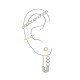Brass Cuff Earrings and Hoop Earrings Sets EJEW-BB35146-18