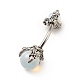 Opalite Beaded Curved Barbell AJEW-G042-04P-2